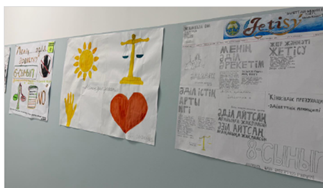 «Шабыт» жобасы аясында: «Адал ұрпақ» ұйымы бойынша «Менің әділ әрекетім»  тақырыбында мектепішілік қабырға газеті байқауы